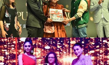 Dr Purva Jingar was honored with the Best Cosmetologist Award by Priyank Sharma and Pavitra Punia