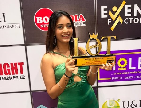 Choti Sardarni Fame, Akriti Agarwal, At the Lords Of Trendz Midday Awards, steals the show by taking home the Most Promising Fashion Influencer