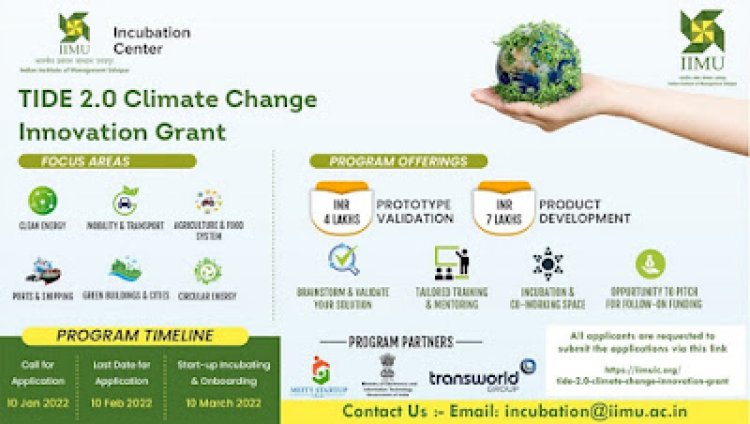 IIM Udaipur Incubation Centre launches first-ever Startup Cohort towards Climate Change, invites eligible startups